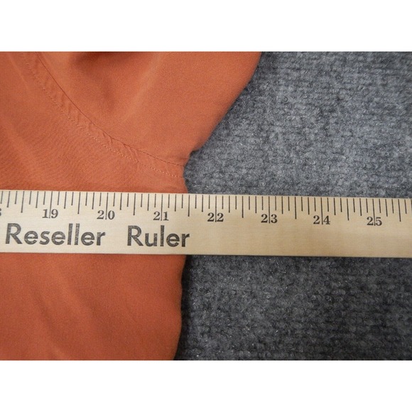 Coldwater Creek Button Up Shirt Plus Size‎ 1X Womens Red-Orange Short Sleeve * - Picture 8 of 9